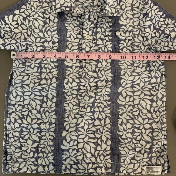 Janie & Jack Boys 4 Reyn Spooner Shirt Short Sleeve Hawaiian Aloha Tropical Blue - Picture 14 of 15